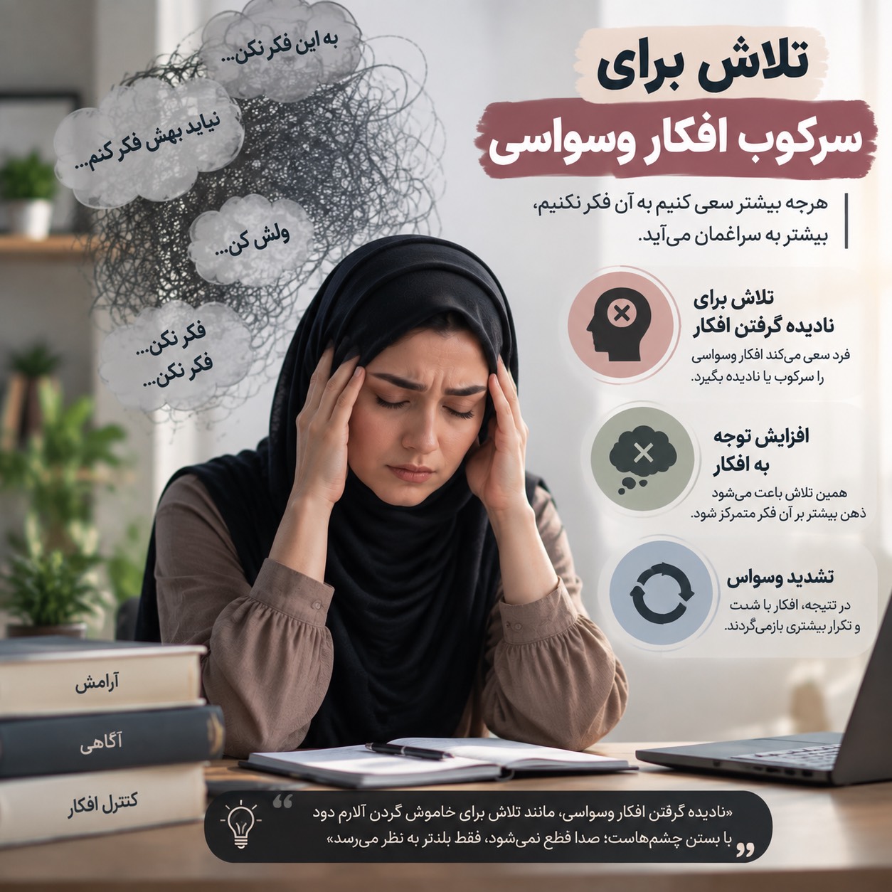 تلاش برای سرکوب افکار وسواسی