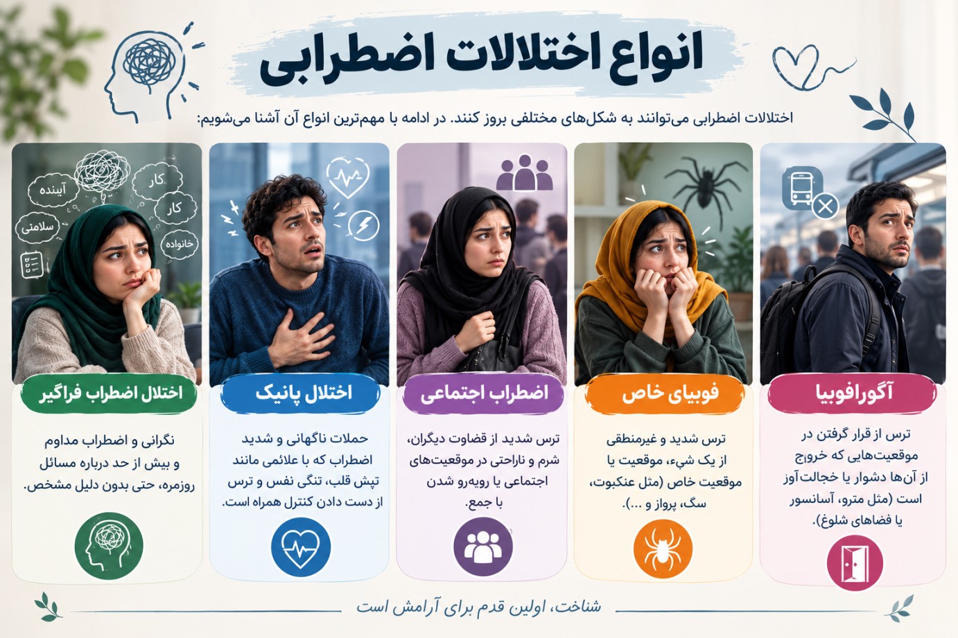 انواع اختلالات اضطرابی
