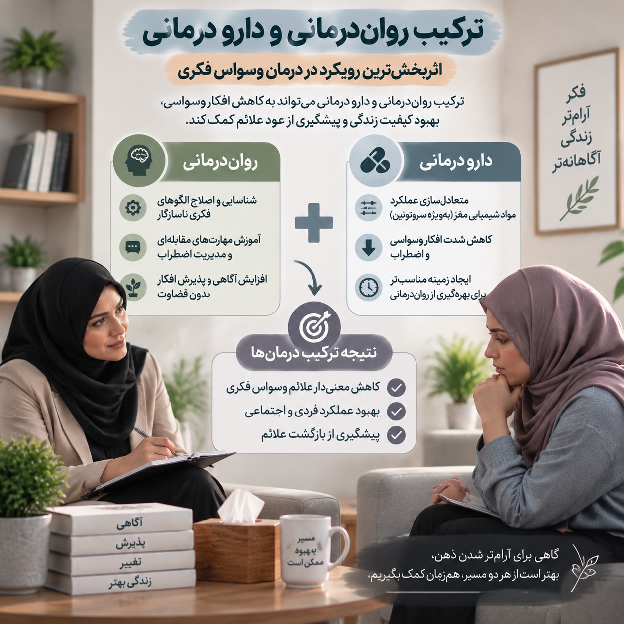 ترکیب روان‌درمانی و دارودرمانی وسواس فکری