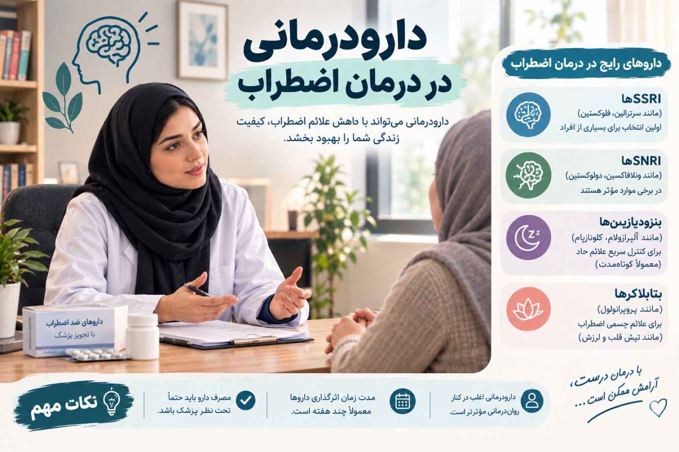 دارودرمانی در درمان اضطراب