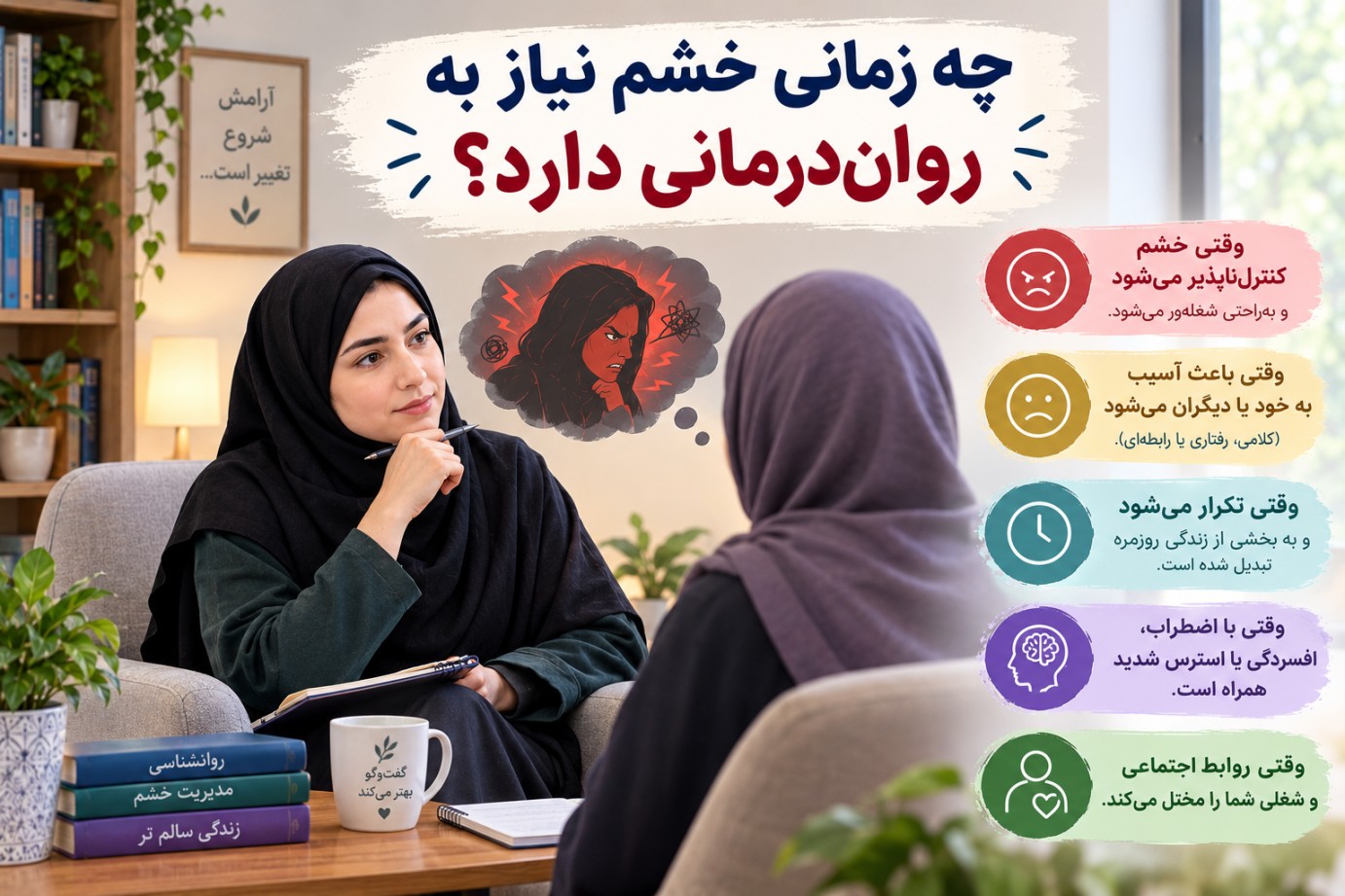 چه زمانی خشم نیاز به روان‌درمانی دارد
